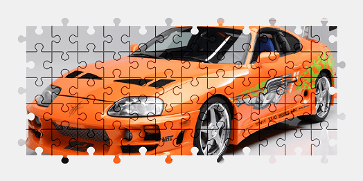 Jigsaw puzzle online toyota,supra,sports-car,car,colorful,vehicle