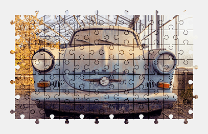 Jigsaw puzzle online trabant,car,vehicle,colorful
