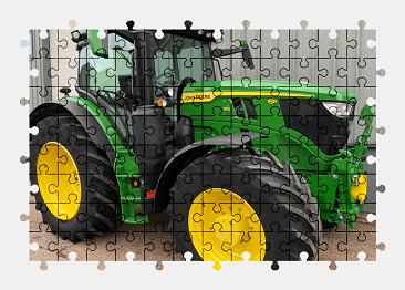 Jigsaw puzzle online john-deere,tractor,vehicle,colorful