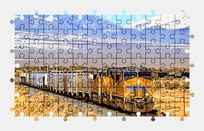 Jigsaw puzzle online train,vehicle,colorful,landscape