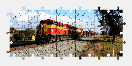 Jigsaw puzzle online train,florida,vehicle,usa,colorful