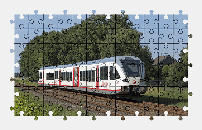 Jigsaw puzzle online train,railway,colorful