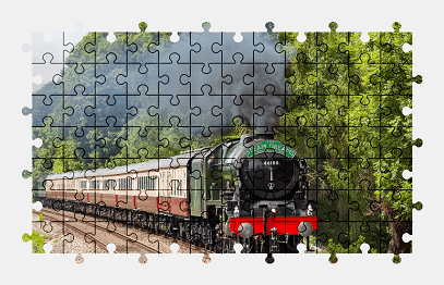 Jigsaw puzzle online train,vehicle,colorful,railway