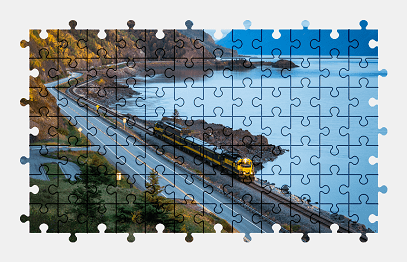 Jigsaw puzzle online train,vehicle,landscape