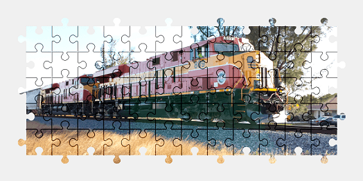 Jigsaw puzzle online locomotive,train,vehicle,colorful