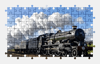 Jigsaw puzzle online black,locomotive,train,vehicle