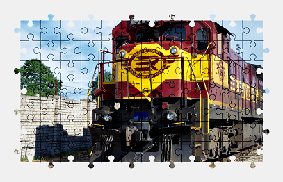 Jigsaw puzzle online locomotive,train,vehicle,colorful