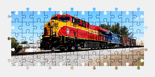 Jigsaw puzzle online locomotive,train,vehicle,colorful