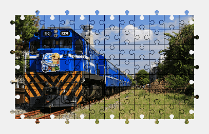 Jigsaw puzzle online train,vehicle,colorful