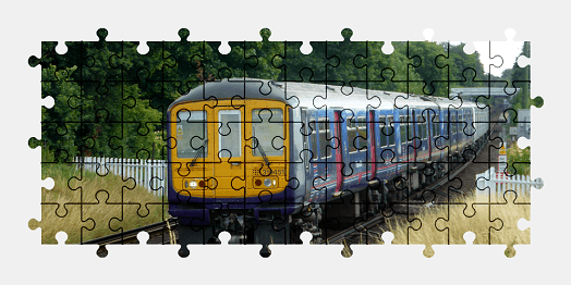 Jigsaw puzzle online train,vehicle,railway,colorful