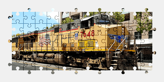 Jigsaw puzzle online train,california,vehicle,colorful