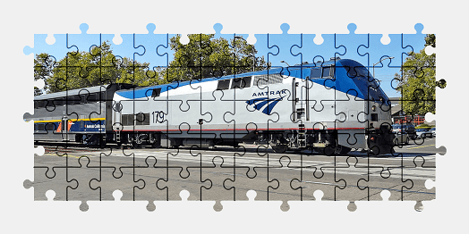 Jigsaw puzzle online train,california,vehicle,colorful