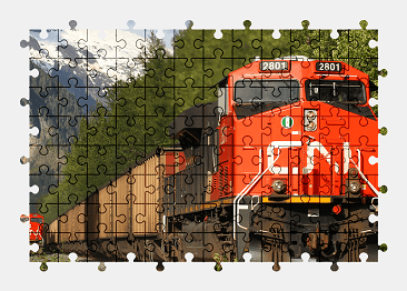 Jigsaw puzzle online train,vehicle,railway,colorful