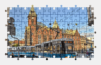 Jigsaw puzzle online tram,poland,city,vehicle