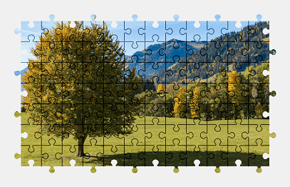 Jigsaw puzzle online tree,nature,autumn,colorful,mountains