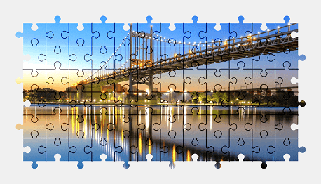 Jigsaw puzzle online bridge,new-york,usa,colorful