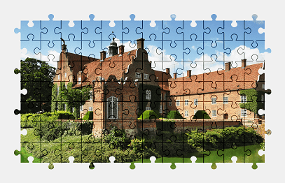 Jigsaw puzzle online castle,sweden,building,architecture,colorful