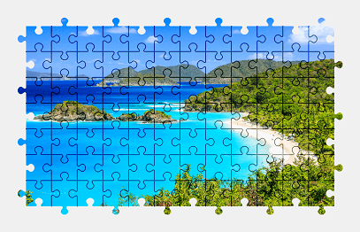 Jigsaw puzzle online beach,nature,usa,island,colorful,landscape
