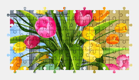 Jigsaw puzzle online tulip,flower,colorful