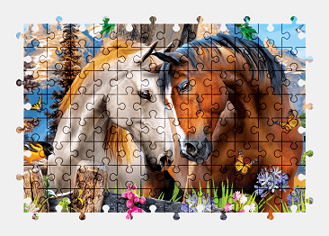Jigsaw puzzle online horse,animal,nature,colorful