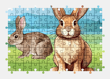 Jigsaw puzzle online rabbit,animal,colorful