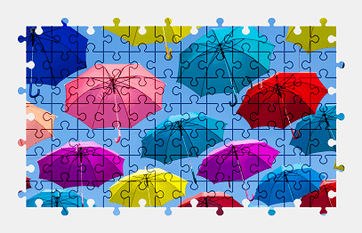 Jigsaw puzzle online umbrella,colorful,color,sky