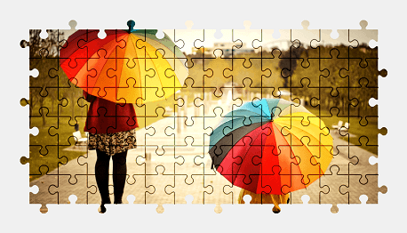 Jigsaw puzzle online umbrella,rainbow,colorful