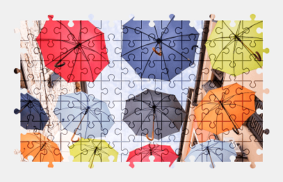 Jigsaw puzzle online umbrella,colorful