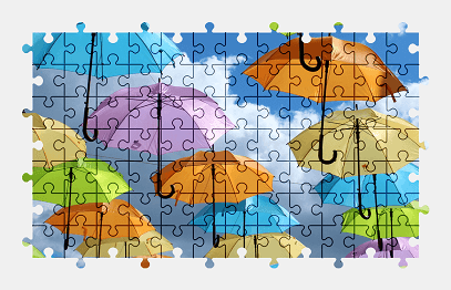 Jigsaw puzzle online umbrella,colorful