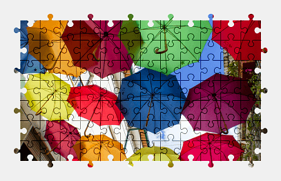 Jigsaw puzzle online umbrella,colorful