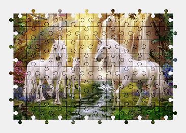 Jigsaw puzzle online unicorn,nature,colorful
