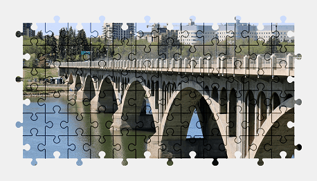 Jigsaw puzzle online bridge,canada,architecture,river