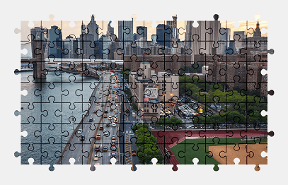 Jigsaw puzzle online usa,america,nyc,new-york,manhattan,city,bridge,building,skyscraper