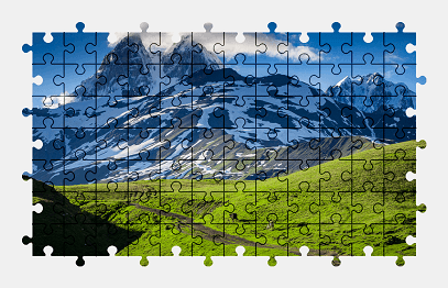 Jigsaw puzzle online mountains,nature,colorful,landscape,clouds
