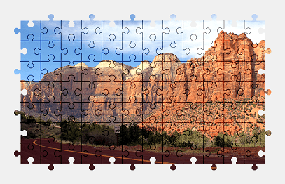 Jigsaw puzzle online utah,zion,park,usa,road,mountains,nature