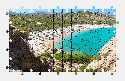 Jigsaw puzzle online beach,greece,nature,palm-tree,colorful