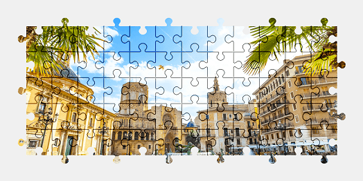 Jigsaw puzzle online valencia,city,spain,architecture,building,fountain,colorful