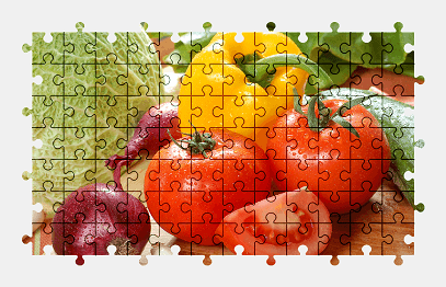 Jigsaw puzzle online vegetable,food,colorful