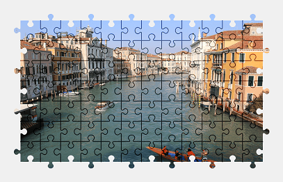 Jigsaw puzzle online venice,italy,city,boat,building,architecture,colorful