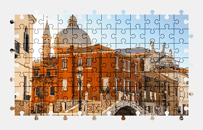 Jigsaw puzzle online church,venice,italy,building,city,architecture,colorful