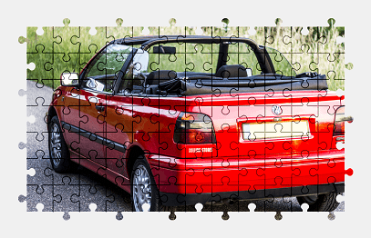 Jigsaw puzzle online red,volkswagen,vw,car,vehicle,colorful