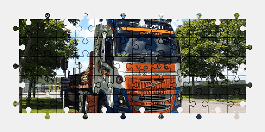 Jigsaw puzzle online volvo,truck,colorful,vehicle