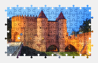 Jigsaw puzzle online building,architecture,colorful,warsaw,poland