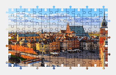 Jigsaw puzzle online warsaw,city,poland,architecture,building,colorful