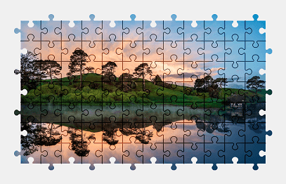 Jigsaw puzzle online water,reflection,nature,sunrise,colorful