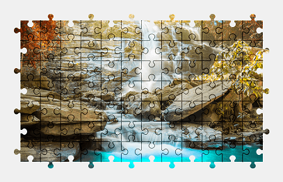 Jigsaw puzzle online waterfall,river,nature,colorful