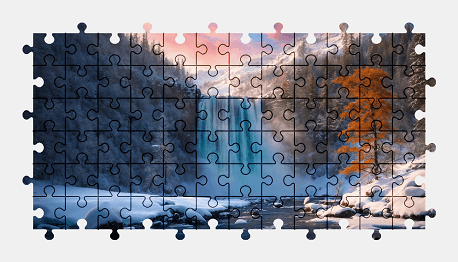 Jigsaw puzzle online waterfall,nature,colorful,river