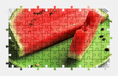 Jigsaw puzzle online watermelon,fruit,food,colorful