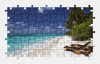 Jigsaw puzzle online beach,ocean,tropical,nature