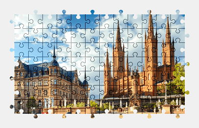 Jigsaw puzzle online city,germany,architecture,building,colorful,church